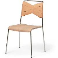 design house stockholm chaise torso  - assise chêne / dossier naturel