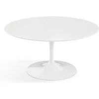 knoll international table basse d'extérieur saarinen - ronde - blanc - ø 91 cm