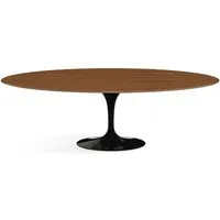 knoll international table de salle à manger saarinen - oval - noir - placage de noyer - oval 244 x 137 cm