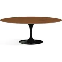 knoll international table de salle à manger saarinen - oval - noir - placage de noyer - oval 198 x 121 cm