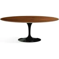knoll international table de salle à manger saarinen - oval - noir - placage de palissandre santos - oval 198 x 121 cm