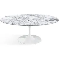 knoll international table basse saarinen - oval - blanc - marbre arabescato-satiné/mat