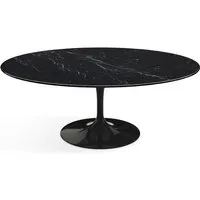 knoll international table basse saarinen - oval - noir - marbre nero marquina-très brillant