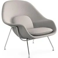 knoll international fauteuil saarinen womb  - cato - gris sable - chrome - standard - standard - medium (l/l/p 89x79x79 cm)
