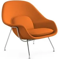 knoll international fauteuil saarinen womb  - cato - orange - chrome - standard - standard - medium (l/l/p 89x79x79 cm)