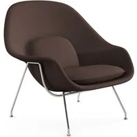 knoll international fauteuil saarinen womb  - cato - marron - chrome - standard - standard - medium (l/l/p 89x79x79 cm)