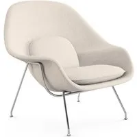 knoll international fauteuil saarinen womb  - cato - nature - chrome - standard - standard - medium (l/l/p 89x79x79 cm)