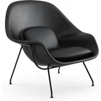 knoll international fauteuil saarinen womb  - volo black - noir - noir - relax - remplissage fibre de polyester - standard (l/l/p 106x92x94 cm)