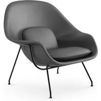 knoll international fauteuil saarinen womb  - volo cadet - gris foncé - noir - relax - remplissage fibre de polyester - standard (l/l/p 106x92x94 cm)