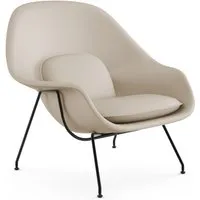 knoll international fauteuil saarinen womb  - volo parchment - beige/marron - noir - relax - remplissage fibre de polyester - standard (l/l/p 106x92x94 cm)
