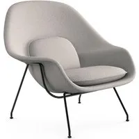 knoll international fauteuil saarinen womb  - cato - gris sable - noir - relax - remplissage fibre de polyester - standard (l/l/p 106x92x94 cm)