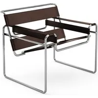 knoll international fauteuil lounge breuer original wassily  - spinneybeck cuir marron