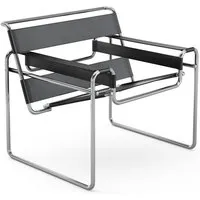 knoll international fauteuil lounge breuer original wassily  - spinneybeck cuir noir