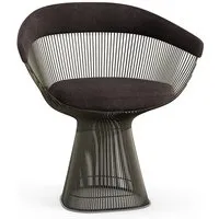 knoll international chaise avec accoudoirs platner side - circa - marron - peinture bronze métallisé