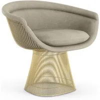knoll international fauteuil avec accoudoirs platner lounge  - circa - argent - revêtement en or 18 carats