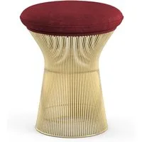 knoll international tabouret platner  - circa rouge bordeaux - revêtement en or 18 carats