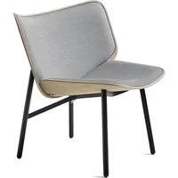 hay fauteuil dapper  - surface by hay gris clair 120 - noir - chêne laqué mat