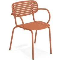 emu chaise avec accoudoirs mom  - rouge érable