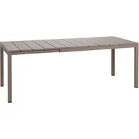 nardi table à rallonges rio dureltop - tortora - longeur 140 / 210 cm