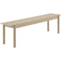 muuto banc linear wood series  - chêne - 170 cm