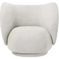 ferm living fauteuil rico lounge  - off-white (bouclé)
