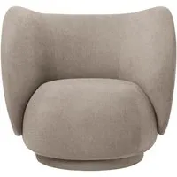 ferm living fauteuil rico lounge  - sand (brushed)
