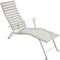 fermob chaise longue bistro métal - a5 gris argile