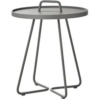cane-line outdoor table d'appoint on the move  - gris clair - ø 37 cm