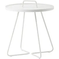 cane-line outdoor table d'appoint on the move  - blanc - ø 37 cm