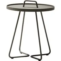 cane-line outdoor table d'appoint on the move  - taupe - ø 44 cm