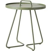 cane-line outdoor table d'appoint on the move  - ø 44 cm - vert olive