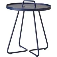 cane-line outdoor table d'appoint on the move  - bleu nuit - ø 44 cm