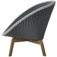 cane-line outdoor fauteuil lounge peacock  - gris clair