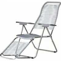 jan kurtz chaise longue spaghetti - gris - aluminium