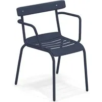 emu chaise avec accoudoirs miky  - bleu foncé