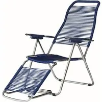 jan kurtz chaise longue spaghetti - bleu - aluminium
