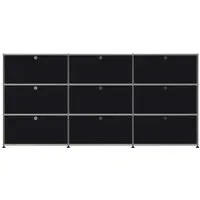 usm haller board 3 x 3 éléments - 30 noir graphite