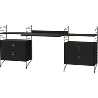 string furniture bureau configuration c - noir - noir