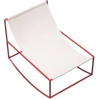 valerie_objects fauteuil à bascule - rouge, cuir
