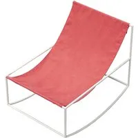 valerie_objects fauteuil à bascule - blanc, rouge