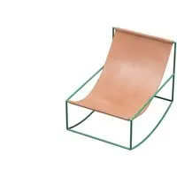 valerie_objects fauteuil à bascule - vert, cuir