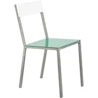 valerie_objects chaise alu - vert, blanc