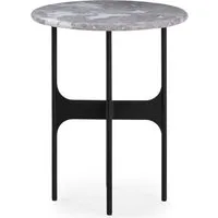 wendelbo table basse ronde floema - grey emperador marmor - petit