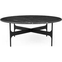 wendelbo table basse ronde floema - marbre marquina noir - grand
