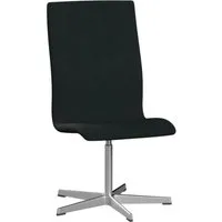fritz hansen chaise de bureau oxford pied 5 branches dossier moyen - hauteur d'assise fixe - remix noir - sans accoudoirs