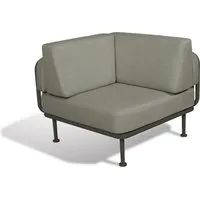 mindo canapé module d'angle 100 - gris chaud