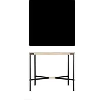 moormann table haute seiltänzer - linoléum noir - corde rouge - 120 x 120 cm