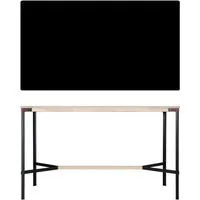moormann table haute seiltänzer - linoléum noir - corde rouge - 190 x 90 cm