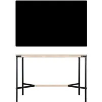 moormann table haute seiltänzer - linoléum noir - corde noire - 160 x 90 cm