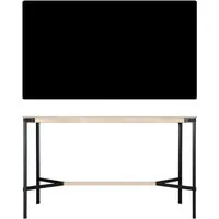 moormann table haute seiltänzer - linoléum noir - corde noire - 190 x 90 cm
